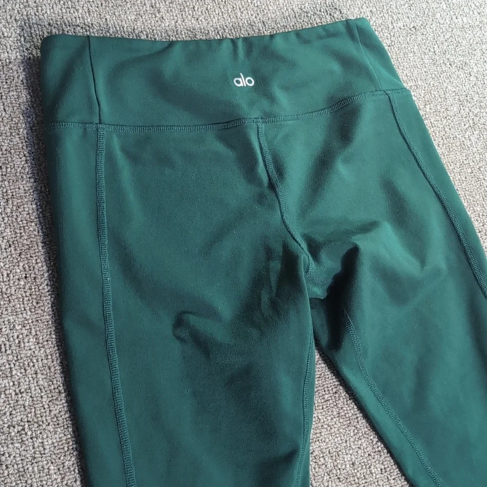 ALO Yoga High Waist Moto Leggings Evermint Green LARGE